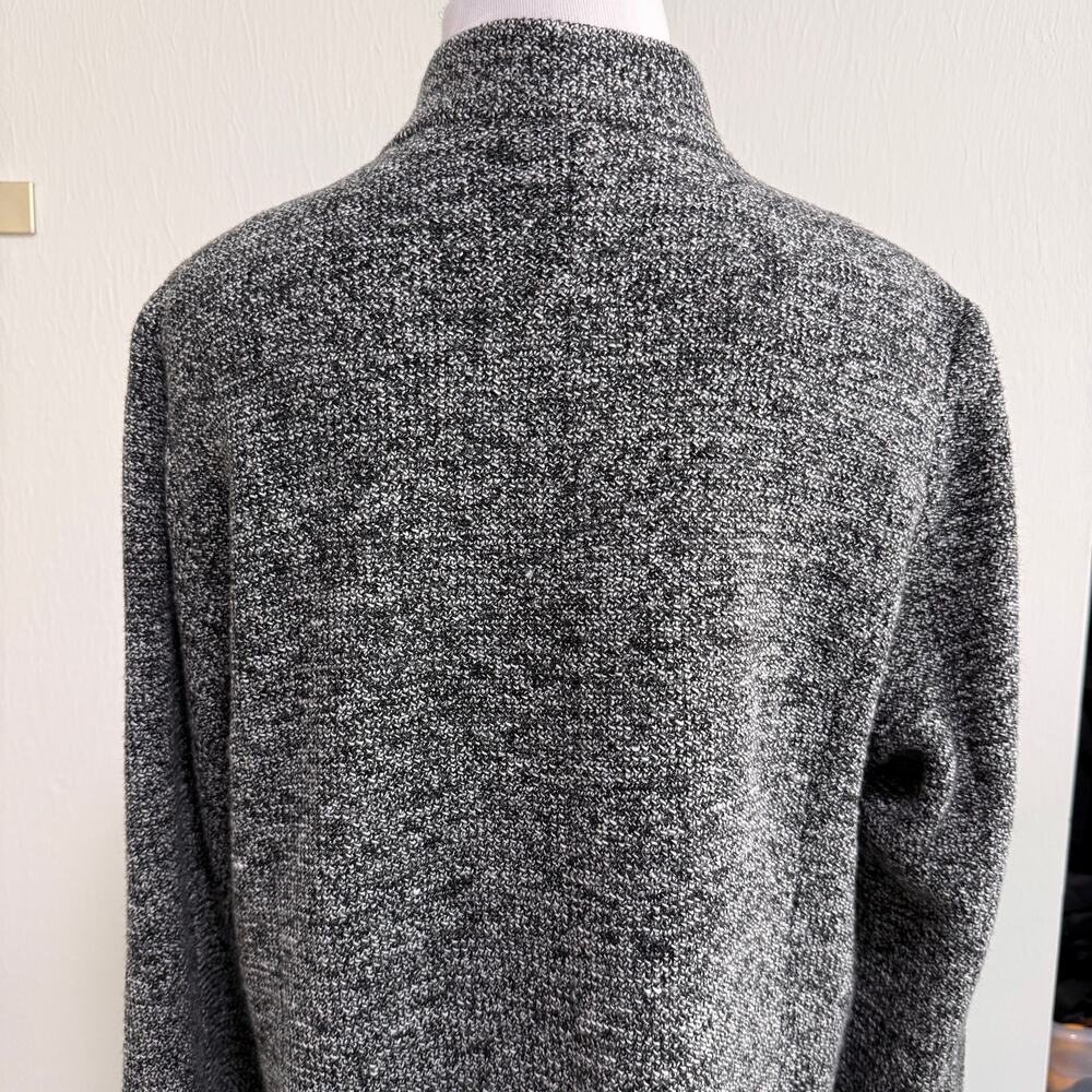 Soft Surrounding St James Jacket Blazer L Black White Tweed Academia Preppy Work - Picture 11 of 13